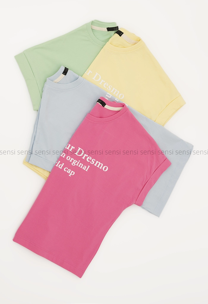 کراپ باکسی آستین دوبل flowکد1005440